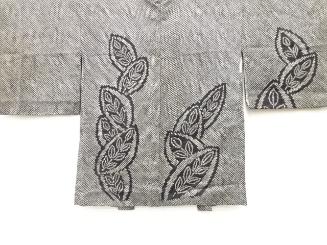 アンティーク　本総絞り　葉模様　絵羽織